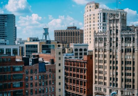 Urban Skyline of detroit