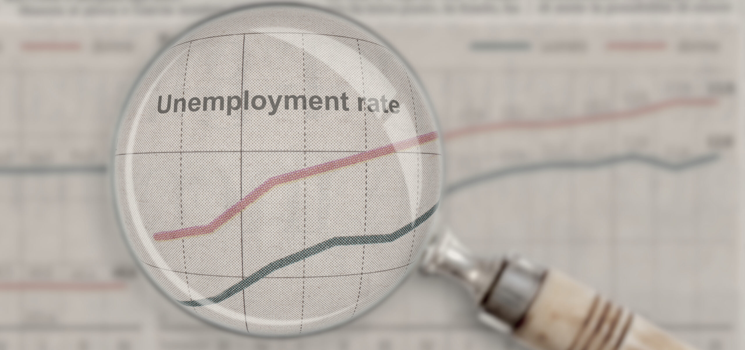 Unemployment rate under the glass