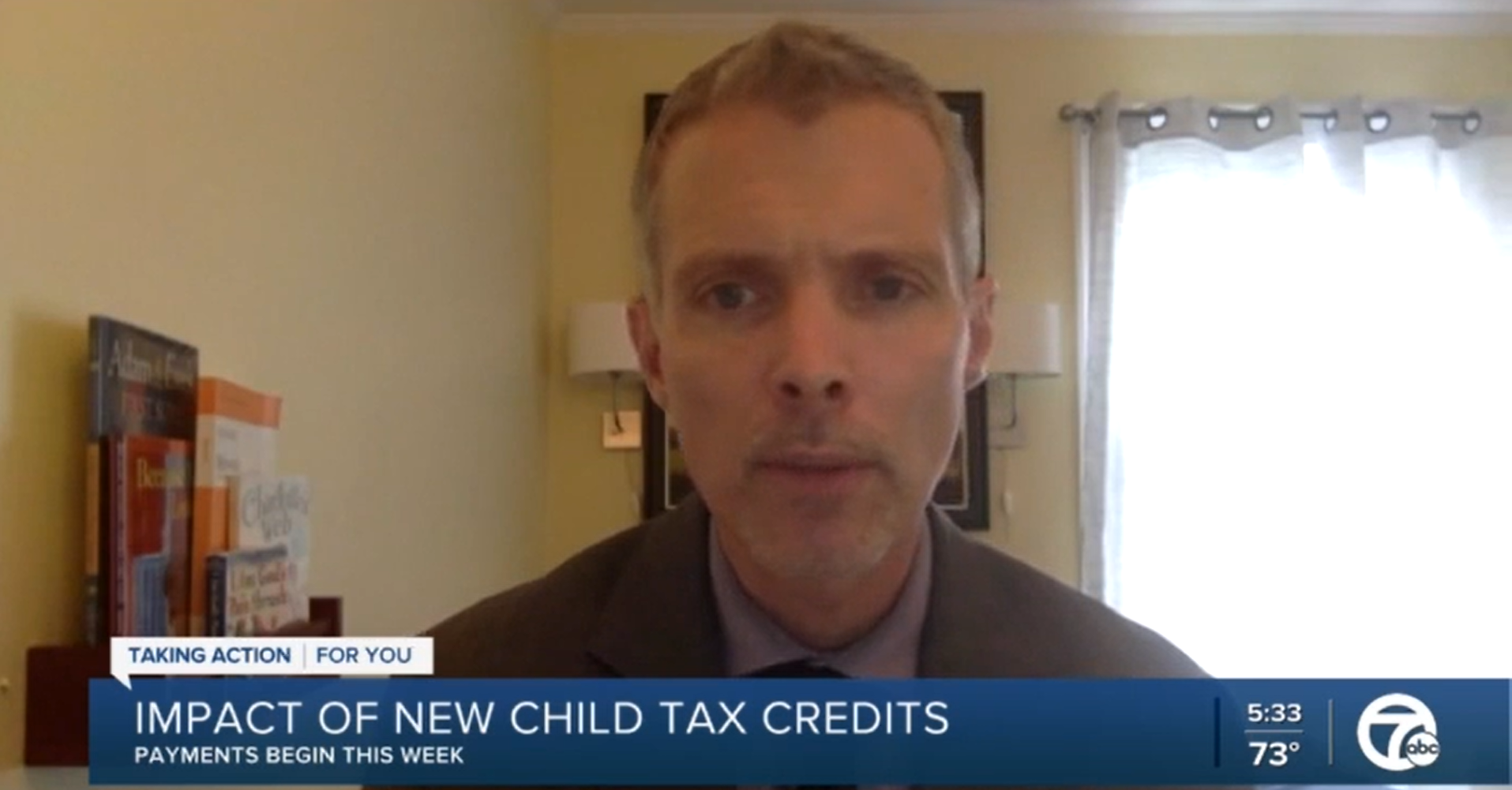 Luke Shaefer interviewed on TV for Impact of new child tax credits