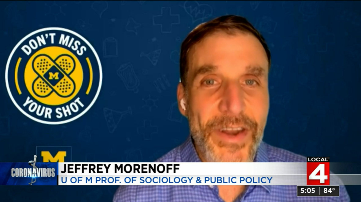Jeffrey Morenoff U of M Prof. of Sociology and Public Policy on TV