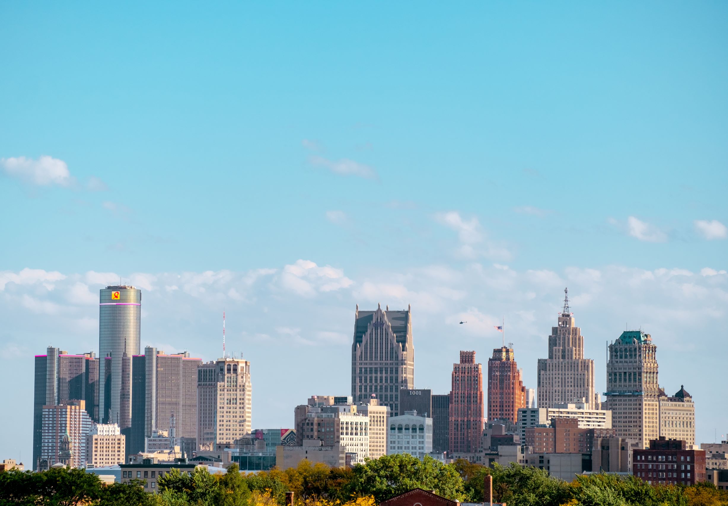 Detroit Urban Skyline