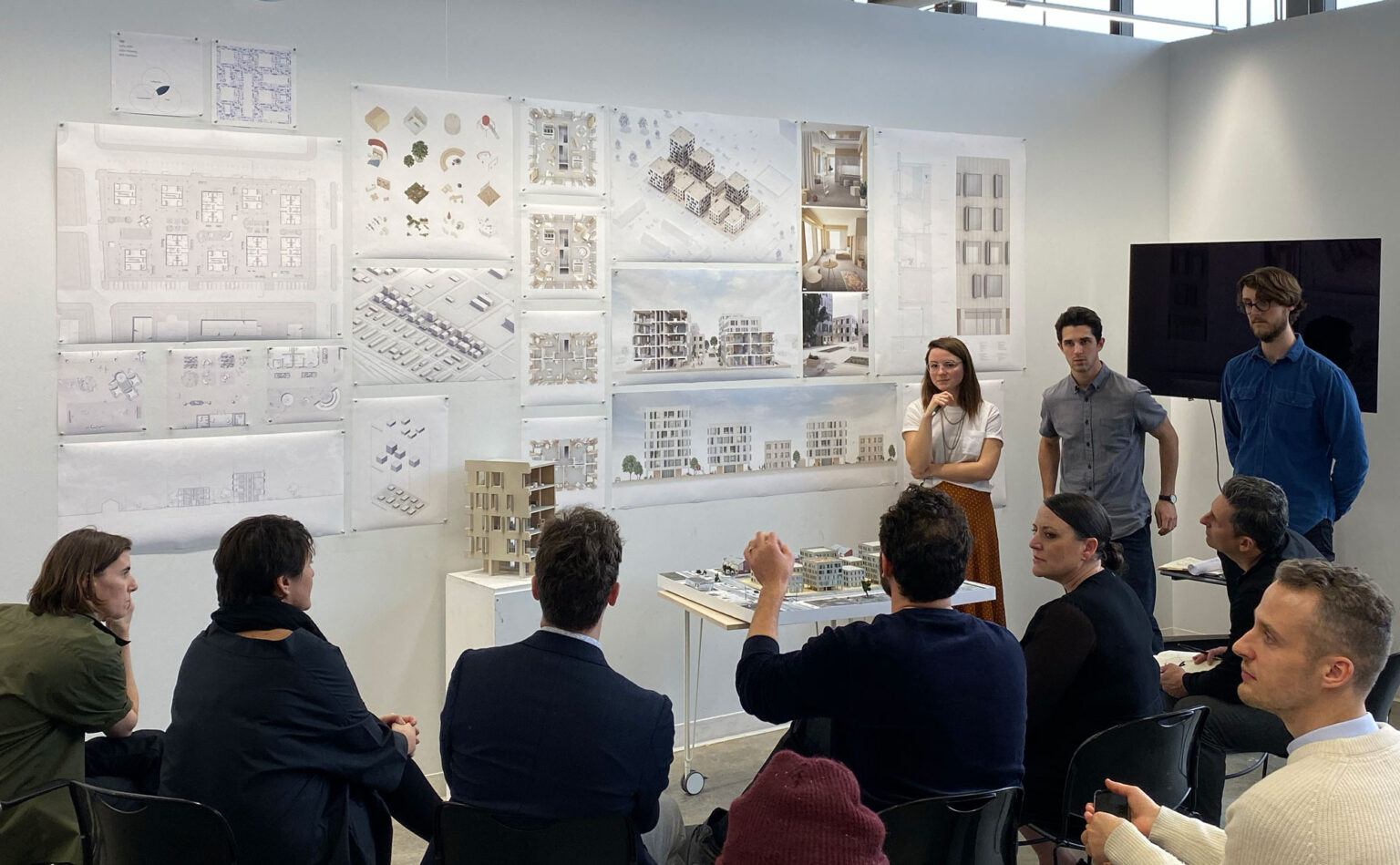 Students present their final projects to faculty, staff from Detroit PDD, and other invited guests during a final review in the Systems Studio class.