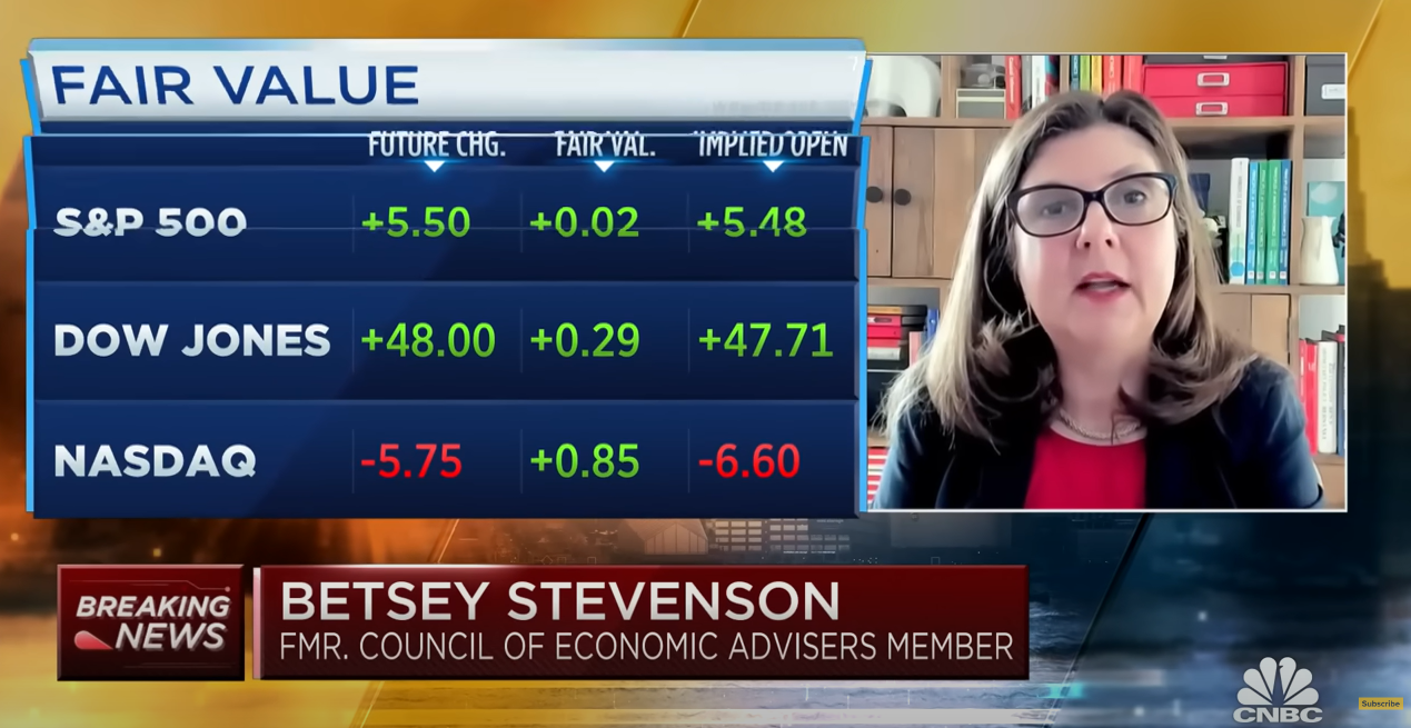 Betsey Stevenson on CNBC April 8, 2023
