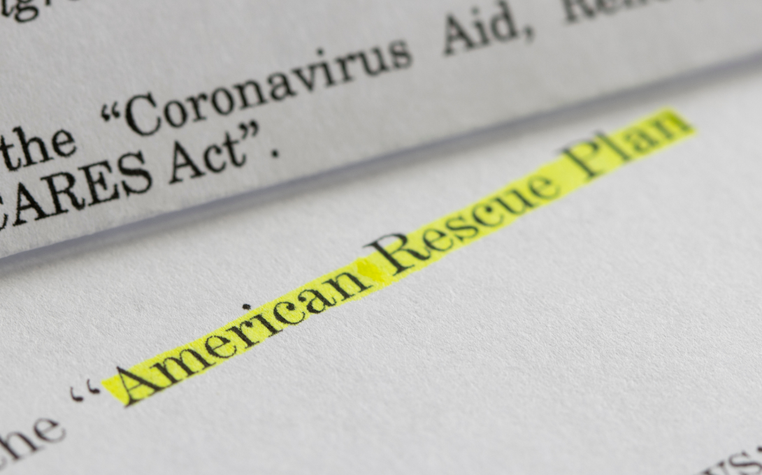 "American Rescue Plan" highlighted in a document