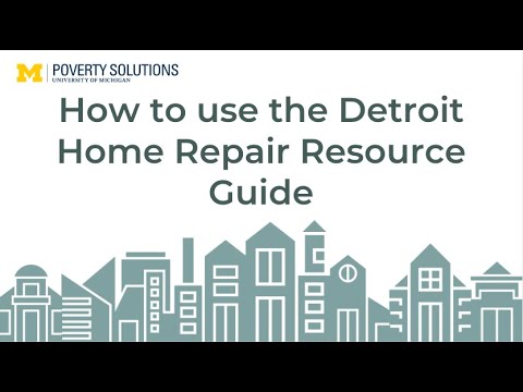 How to use the Detroit Home Repair Resource Guide